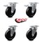 Service Caster 5 Inch Soft Rubber Wheel Swivel Top Plate Caster Total Lock Brakes SCC, 2PK SCC-TTL20S514-SRS-2-S-2 - alternate 2
